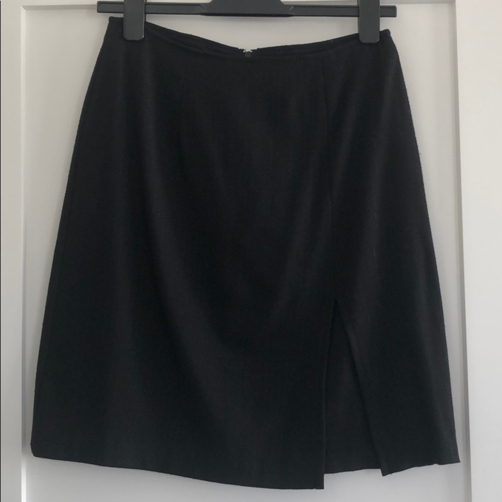 Black skirt with silver pinstripes